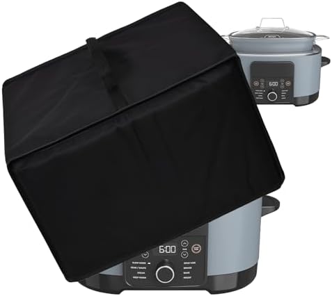 Dust Cover for 8.5 Quart Slow Cookers Heavy Duty Waterproof Dust Multi-Cooker Cover Case Compatible with Ninja MC1001 Foodi PossibleCooker PRO 8.5 Quart Multi-Cooker (Black)