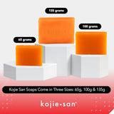 Kojie San Skin Brightening Soap - Original Kojic Acid Soap that Reduces Dark Spots, Hyperpigmentation, & Scars with Coconut & Tea Tree Oil- 135g x 4 Bars