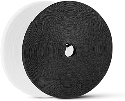 54 Yards x 1/2 Inch Reusable Cable Ties - BSELEYY Adjustable Cord Straps Cable Management Tape Cord Organization Straps Hook Loop Tape Cord Wrap for Home,Office, Wire Bundling (27Yd x 2 Rolls)