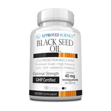 Approved Science Black Seed Oil - Cold Pressed Nigella Sativa - Standardized to 2% Thymoquinone - 180 Softgels - Boost Immune, Respiratory, and Digestive Systems