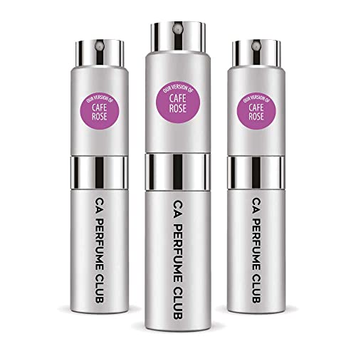 CA Perfume Impression of T. Ford Cafe Rose For Women & Men Replica Version Fragrance Dupes Concentrated Long Lasting Eau de Parfum Spray Refillable Atomizer Bottle 0.27 Fl Oz-X3