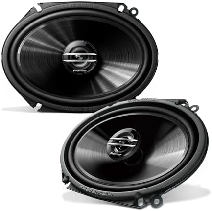 Pioneer TS-G6820S 2-Way Coaxial Car Audio Speaker 6" x 8" Black (Pair) - Full Range, Clear Sound Quality, Easy Installation, Enhanced Bass Response