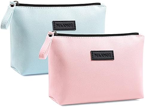 Cosmetic Bags for Women Small Makeup Bag for Purse Pu Leather Makeup Pouch Travel Makeup Bag with Zipper Make Up Bag for Travelling
