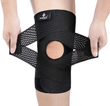 NEENCA Knee Brace for Knee Pain, Compression Knee Support with Air Mesh Fabric, Adjustable Knee Wrap with Side Stabilizers, Ultra-Soft Bandage for Sports, Running, Meniscus Tear, ACL, Arthritis Relief