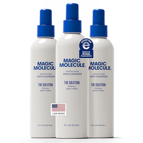 Skin Cleanser for All Types, Hypochlorous Acid Spray Helps Heal Acne Prone, Eczema and Itchy Rashes and 50 Other Skin Ailments, 8 oz Spray (Pack of 3)