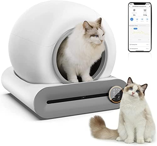 Self-Cleaning Cat Litter Box,Large Automatic Cat Litter Box with APP Control, Smart Health Monitor for Multiple Cats, 2024 Newest Version Cat Litter Box