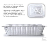 Aluminum Containers with Lids - 55 count - 2.25LB (8.5"x6") - Disposable Foil Containers for Takeout, Baking, Freezing, Food Storage - Aluminum Pans with Lids, To Go Containers With Lids