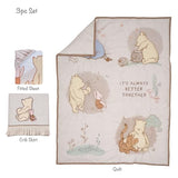 Lambs & Ivy Disney Baby Pooh Bear & Pals Cotton 3Piece Nursery Crib Bedding Set