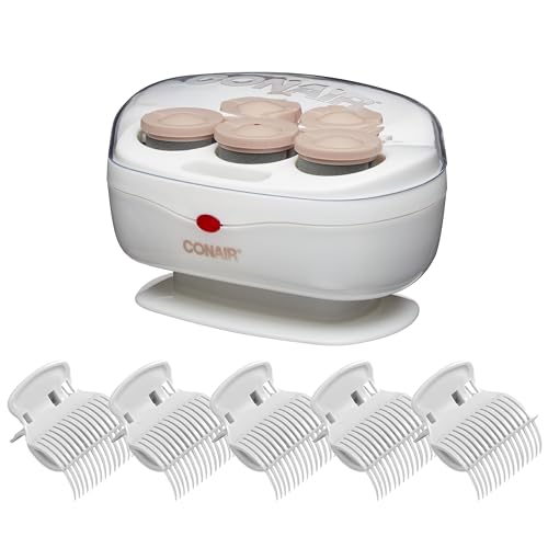 Conair Double Ceramic Hot Rollers for Long, Medium, and All Hair - Hair Curler - Hair Roller Clips Included - 1 1/2-inch Rollers