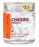 Cheers Protect | Daily Liver Supplement for Drinkers with L-Cysteine + DHM | Increase Glutathione Levels | 30 Doses | Cysteine, Dihydromyricetin, Milk Thistle, Prickly Pear, B-Vitamins, Ginger