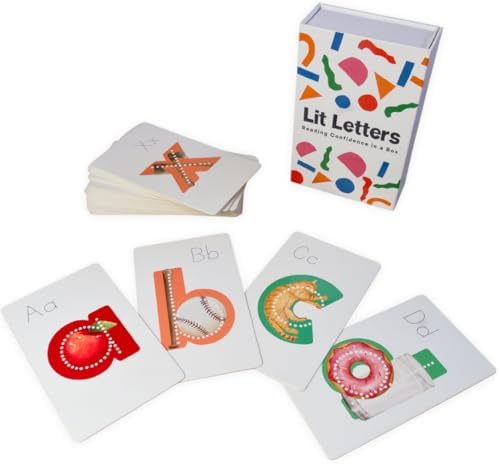 Lit Letters Flash Cards Official Lit to Lead Product | Learn Letter Sounds up to 2X Faster | Alphabet Flash Cards | Embedded Pictograph Mnemonic
