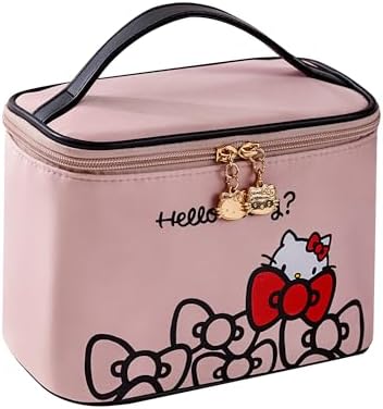 Make up Bag Travel Cosmetic Bags Brush Holder Zipper Pouch Case Organizer Cute Organizer Suitable for Purse for Women (01 Gentle Pink)