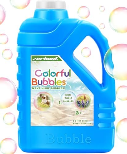 Concentrated Bubble Solution Refill 33.8 OZ: Bubble Solution for Bubble Machine - Bubble Solution Refill for Giant Bubble Wand and Bubble Gun/Blower