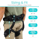 Vive Gait Belt with Leg Straps - Heavy Duty Transfer Belt with Quick Release Gait Belts for Seniors - Adjustable Bed, Stand Assist Aid with Handles - Physical Therapy Mobility Aid for Elderly (Black)