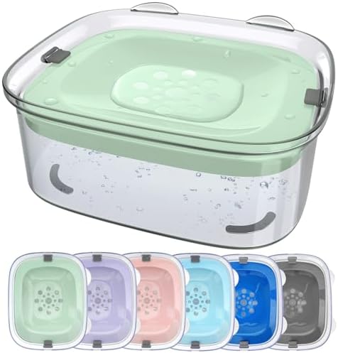 AONKEY 3L Dog Water Bowl No Spill, 101oz Large Spill Proof Dog Bowl Reduce Refill, Anti Splash No Mess Dispenser Dripless Slow Drinking Water Bowl for Sloppy Messy Drinkers (Sprout Green)