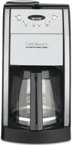 Cuisinart DGB-550BKFR 12 Cup Grind and Brew Automatic Coffee Maker (Renewed), Chrome
