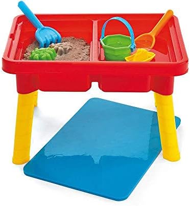 Toddler Sensory Kids Table with Lid | Sensory Bin | Kidoozie | Mega Block Compatible Lid | Indoor Outdoor Use , Red, G02521 17 x 12.5 x 11 inches