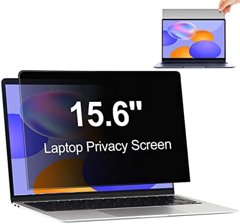 Laptop Privacy Screen Filters 15.6 Inch 16:9 Aspect Privacy Filter for 15.6 Inch Widescreen Laptop Anti-Scratch Protector Film for Data Confidentiality Anti-Glare Laptop Screen Protector
