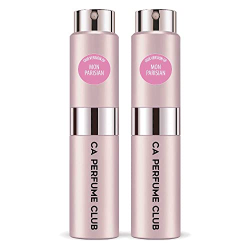 CA Perfume Impression of Yves S. Lauren Mon Parisian For Women Replica Version Fragrance Dupes Concentrated Long Lasting Eau de Parfum Spray Refillable Atomizer Bottle 0.27 Fl Oz-X2