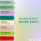 MOXĒ Nasal Inhalers Bundle, 8 Essential Oils, 100% Pure and Undiluted, Therapeutic Grade, No-Mess Portable Aromatherapy, Includes Eucalyptus, Peppermint, Lavender, Tea Tree, Made in USA (Pack of 8)…