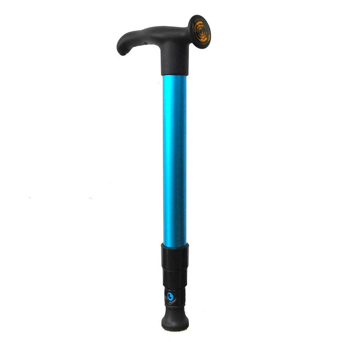 Pocket Cane : Latest Ultra-Compact Walking Cane with Length Memory Function, 1 Second extends to Desired Length (up to 37") Collapse to 14”. Adjustable, Lightweight & Portable. Electric Blue