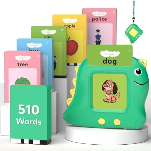 Toddler Toys Talking Flash Cards with 510 Sight Words, Montessori Learning Toys for Toddler 1-3 2-4, Autism Sensory Speech Therapy Toys for Boys Girls 2 3 4 5 6 Year Old Kids Gifts
