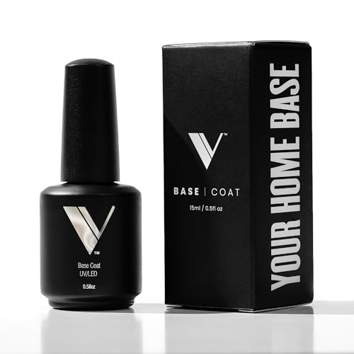 V Beauty Pure Gel Base Coat Nail Polish - Long-Lasting Gel Polish Basecoat for Healthier & Stronger Nail Plates - Led & UV Light Base Gel Polish for Salon & Home Pedicures & Manicures, 15 ml