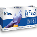 Klex Nitrile Exam Gloves - Medical Grade, Powder Free, Rubber Latex Free, Disposable Examination Grade Glove, Strong 3.5mil, Food Safe, Lavender L Large, 3 Box of 100, 300 Count