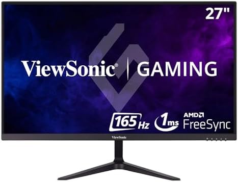 ViewSonic VX2718-P-MHD 27 Inch 1080p 1ms 165Hz Gaming Monitor with AMD FreeSync Premium, Eye Care, HDMI and DisplayPort (Renewed)