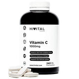 Vitamin C 1000 mg (Ascorbic Acid), 240 Vegan Tablets (Supply for 8 Months), Reduces Fatigue, Protects Cells from Oxidative Stress and Improves the Immune System