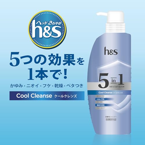 h&s 5in1 クールクレンズ シャンプー・コンディショナー ポンプセット フケ・かゆみ・べたつき・乾燥・ニオイ などの家族の頭皮悩みに 340g+340g エイチアンドエス