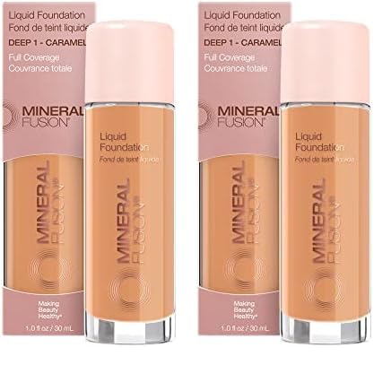 Mineral Fusion Liquid Foundation, Deep 1, 1 Ounce(Packaging May Vary) (Pack of 2)