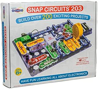 Snap Circuits 203 Electronics Exploration Kit | Over 200 STEM Projects | Full Color Project Manual | 42 Snap Modules | Unlimited Fun