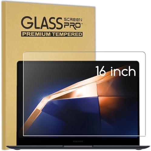 Tempered Glass Screen Protector for Samsung Galaxy Book 5 / 4 / 3 Pro 16 inch, Galaxy Book 5 / 4 / 3 Ultra,Samsung Galaxy Book 5 / 4 / 3 Pro 360 16 inch, Galaxy Book 4 Edge 16 inch Laptop, 9H Hardness