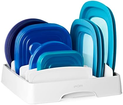 YouCopia StoraLid Adjustable Food Container Lid Organizer for Kitchen Cabinet Storage, Medium