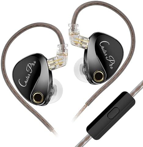 KZ Castor Pro Tunable in Ear Monitor, HiFi Improved Bass in Ear Headphone, Dual-Dynamic Driver Gaming Earbuds, IEM Earphones with 2PIN-C Detachable Cable