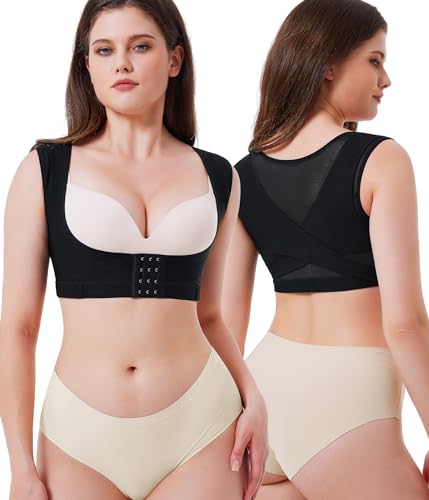 URSEXYLY Upper Back Brace for Women Breathable Posture Corrector Posture Support Back Straightener Pain Relief(Black,S)