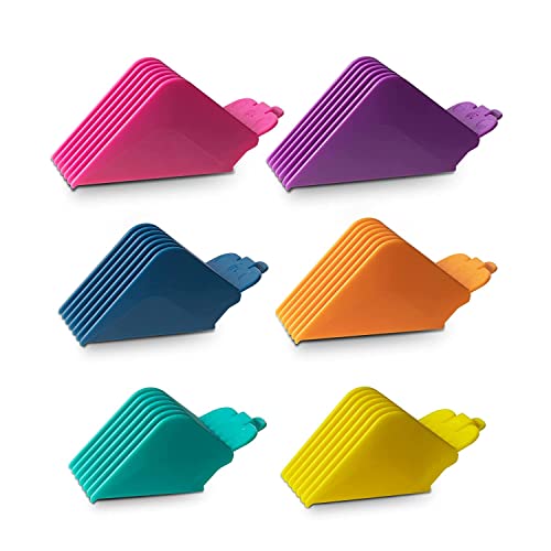 Clipper Guards 10 12 14 16 18 20 Fits for Most Wahl Clippers and Babyliss FX870, Color Coded - Size 1.25", 1.5", 1.75", 2", 2.25" & 2.5"