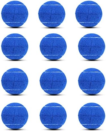 Magicorange 12 PCS Precut Tennis Balls for Walker/Furniture Legs Floor Protection, Heavy Duty Long Lasting Felt Pad Glide Coverings (Dark Blue)