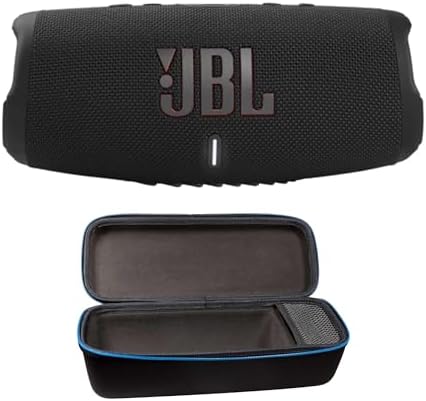 JBL Charge 5 (Black) + Bundle with divvi! Protective Hardshell Case (Black)