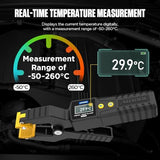 AUTOOL Digital Thermometer HVAC,Pipe Clamp Thermometer for Heating and Cooling Systems, Digital Temperature Clamp HVAC for in-Pipe Measurements, Digital and Waveform Display