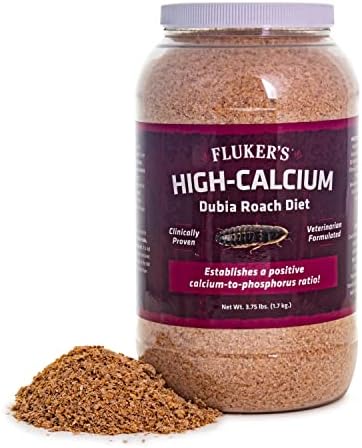 Fluker's High Calcium Dubia Roach Diet, Can Be Used as a Gut-Loading Food or Bedding, 3.75 lbs.