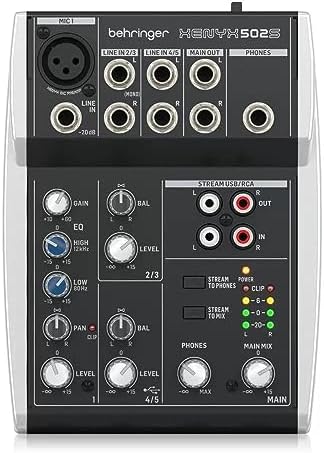Behringer Xenyx 502S 5-channel Analog Streaming Mixer