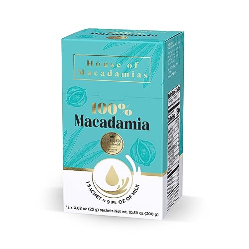 House of Macadamias 100% Macadamia Nut Milk Creamer, Lactose Free Milk, Dairy Free Milk, Vegan, Gluten Free, Soy Free, Unsweetened, Keto Friendly, 12 x 0.88oz