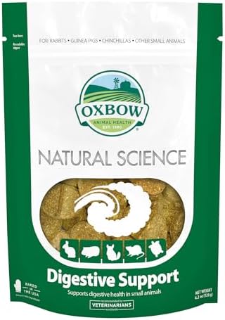 Oxbow Natural Science Digestive Supplement - High Fiber Supports Digestive Health in Chinchillas, Rabbits, Guinea Pigs and Other Small Animals- Made in the USA- Veterinarian Recommended - 4.2 oz.