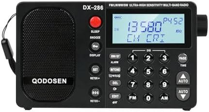 DX-286 Portable Radio, with TEF6686 Automotive Chip,LW,AM, FM, Shortwave,Data System(RBDS/RDS),Antenna Attenuator,Antenna Switch, AMP Switch,1000 Presets,Tone Switch,Clock/UTC/Alarm/Sleep