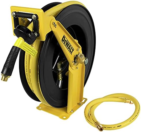 DeWalt DXCM024-0344 Double Arm Hose Reel with 1/2” x 50’ Premium Rubber Hose