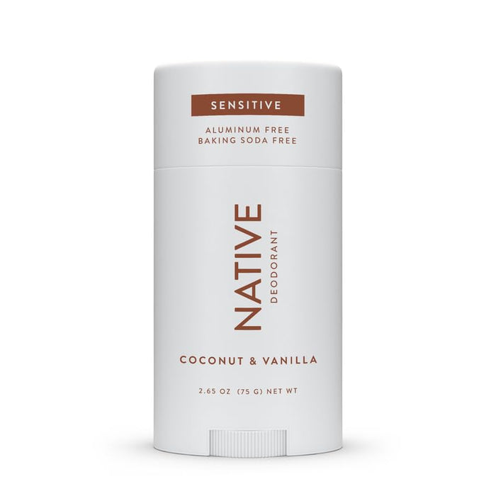 Native Sensitive Deodorant Contains Naturally Derived Ingredients, 72 Hour Odor Control | Deodorant for Women & Men, Aluminum Free with Baking Soda, Coconut Oil and Shea Butter, Coconut & Vanilla