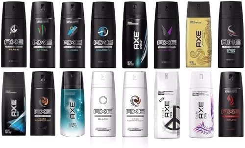 12 AXE body spray deodrant Anit-Aerspirant (12X 150 ml/5.07 oz, Mix within the available kinds)