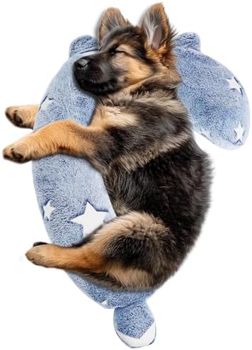Dog Calming Pillow, Glow in The Dark Dog Put Head on, Soft Question Mark Pillows for Dogs, Kids, Adults, Washable Dog Bed Pillow, Cozy Dog Body Pillow Gifts (L Blue)